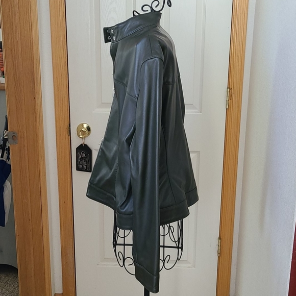 Olsen Leather 2 way zipper jacket - Picture 2 of 6